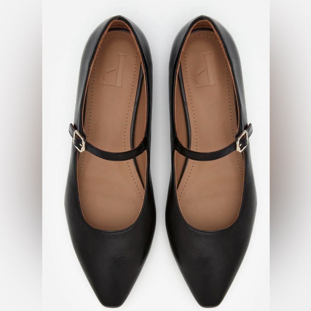 Flattered Camila Leather Black Mary Jane